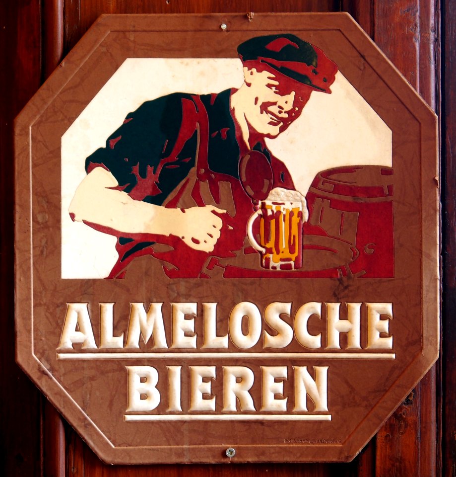Alemlosche Bieren, oud reklame bord