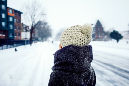 Bobble hat street winter photo