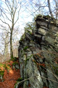 Altweilnau, Aussichtspunkt Hundert Stufen, Felsen