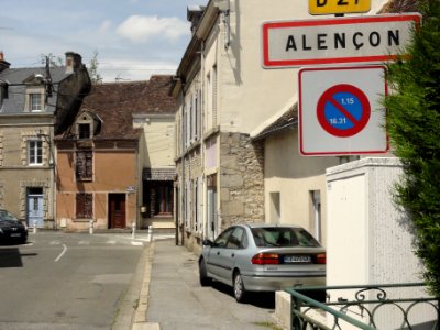 Alençon (Orne) city limit sign photo