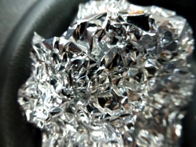 Aluminium-foil photo