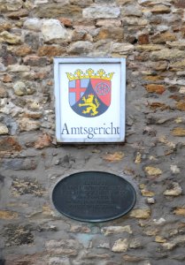 Alzeyer Schloss, Schild Amtsgericht