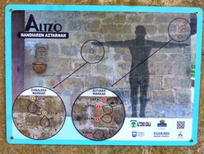 Altzo - Iglesia de San Salvador, marcas corporales del Gigante de Altzo 1