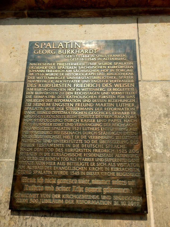 Altenburg spalatin gedenktafel