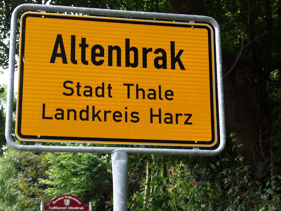 Altenbrak Ortsschild