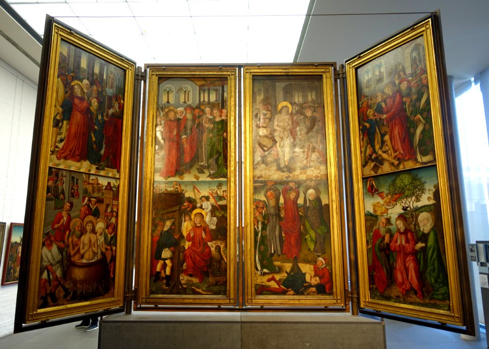 Altar from the Augustinian Church, Nuremberg, view 3, probably by Hans Trout, 1487, painting on coniferous wood - Germanisches Nationalmuseum - Nuremberg, Germany - DSC03238