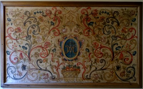 Altar frontal, Italy, 1600-1699, canvas and paint - Packwood House - Warwickshire, England - DSC08896