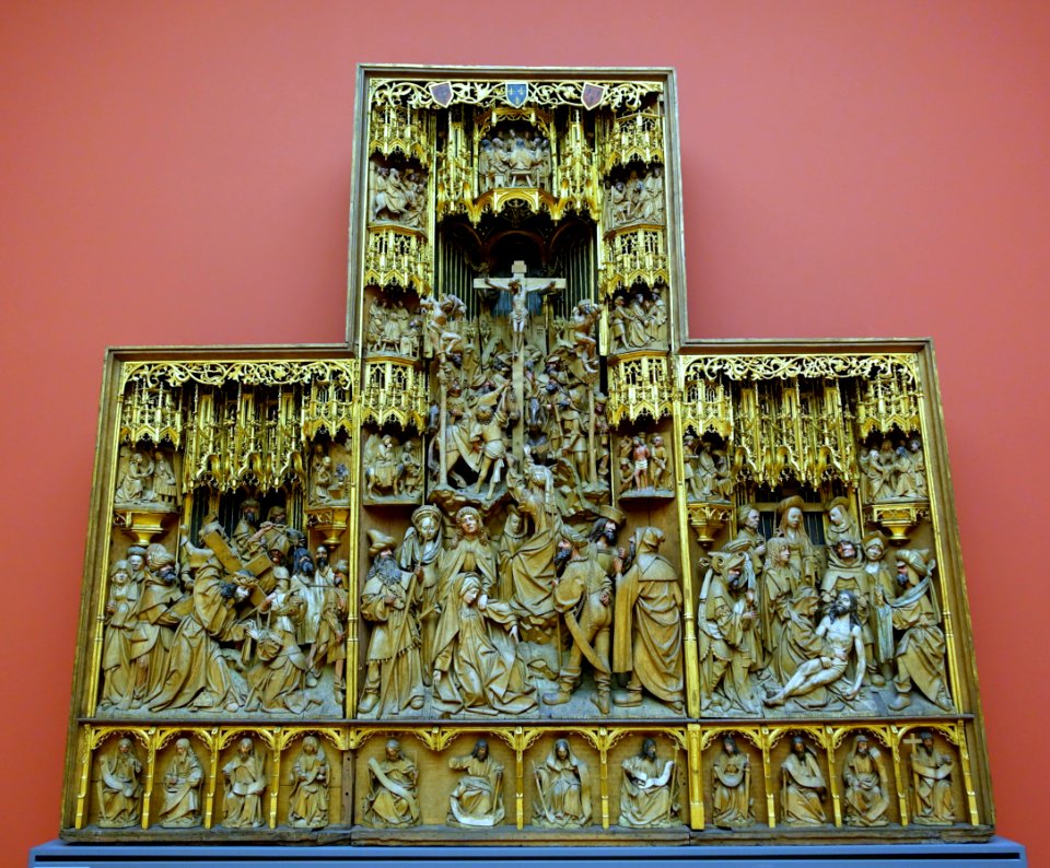 Altarpiece with scenes from the Passion of Christ, Antwerp, early 1500s, oak - Bode-Museum - DSC03139