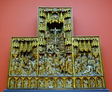 Altarpiece with scenes from the Passion of Christ, Antwerp, early 1500s, oak - Bode-Museum - DSC03139