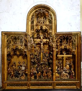 Altar retable with scenes from the Passion, Jan Borman the Younger, Brussels, c. 1520, oak, polychrome - Museum Schnütgen - Cologne, Germany - DSC00075