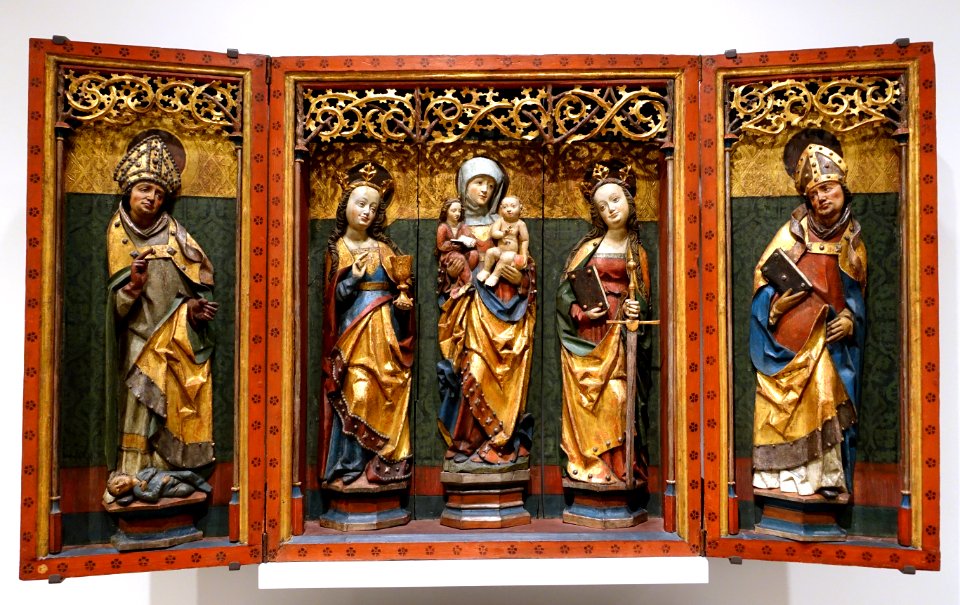 Altar of Saint Anne, artist unknown, Germany, 1516, polychromed and gilded wood - Busch-Reisinger Museum, Harvard University - DSC01071