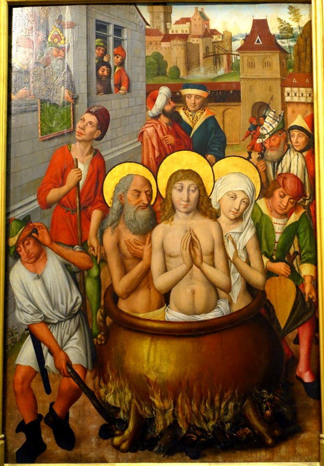 Altar from the Augustinian Church, Nuremberg, view 4, probably by Hans Trout, 1487, painting on coniferous wood - Germanisches Nationalmuseum - Nuremberg, Germany - DSC03241