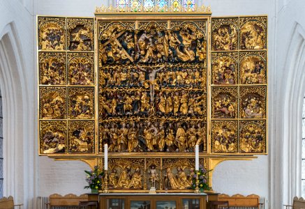 Altarpiece Odense Sankt Knut cathedral Denmark photo