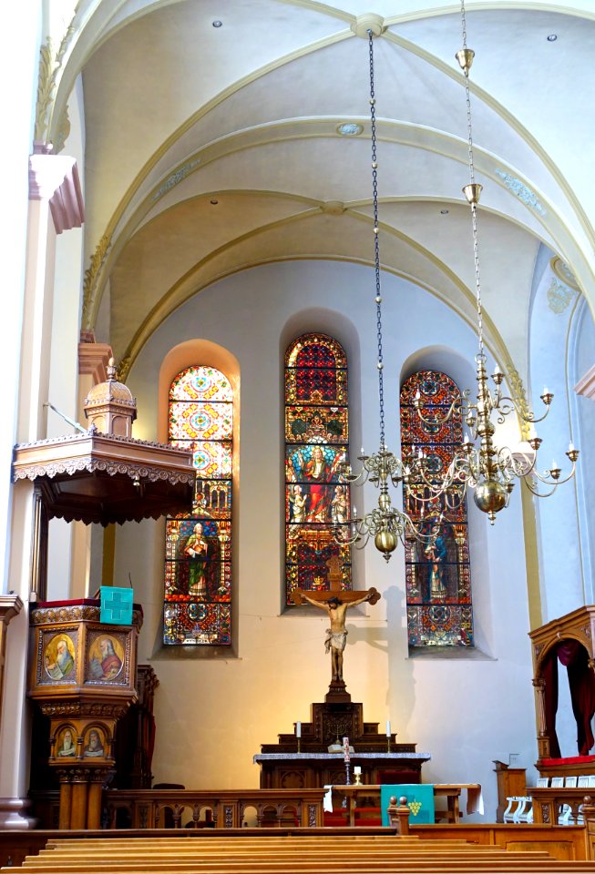 Altar - Dreifaltigkeitskirche interior - Luxembourg City - DSC05982
