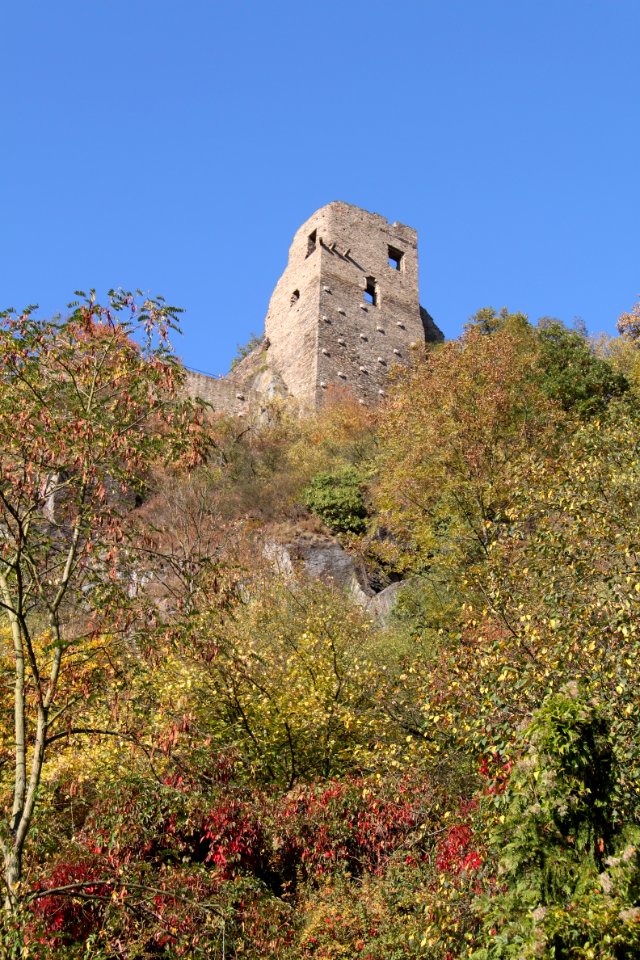 Altenahr, Burg Are, von Tunnelstraße aus (7)