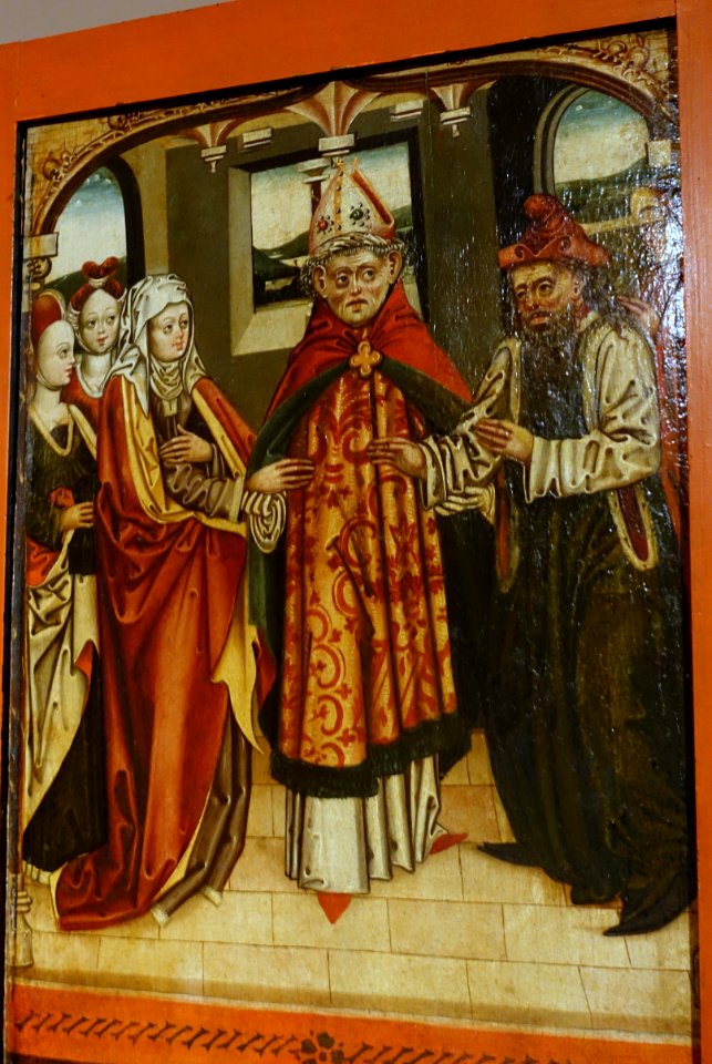 Altarpiece with two wings, by the Meister der Braunschweiger Sippentafeln, probably Braunschweig, c. 1510 AD, tempera on wood, view 3 - Braunschweigisches Landesmuseum - DSC04599