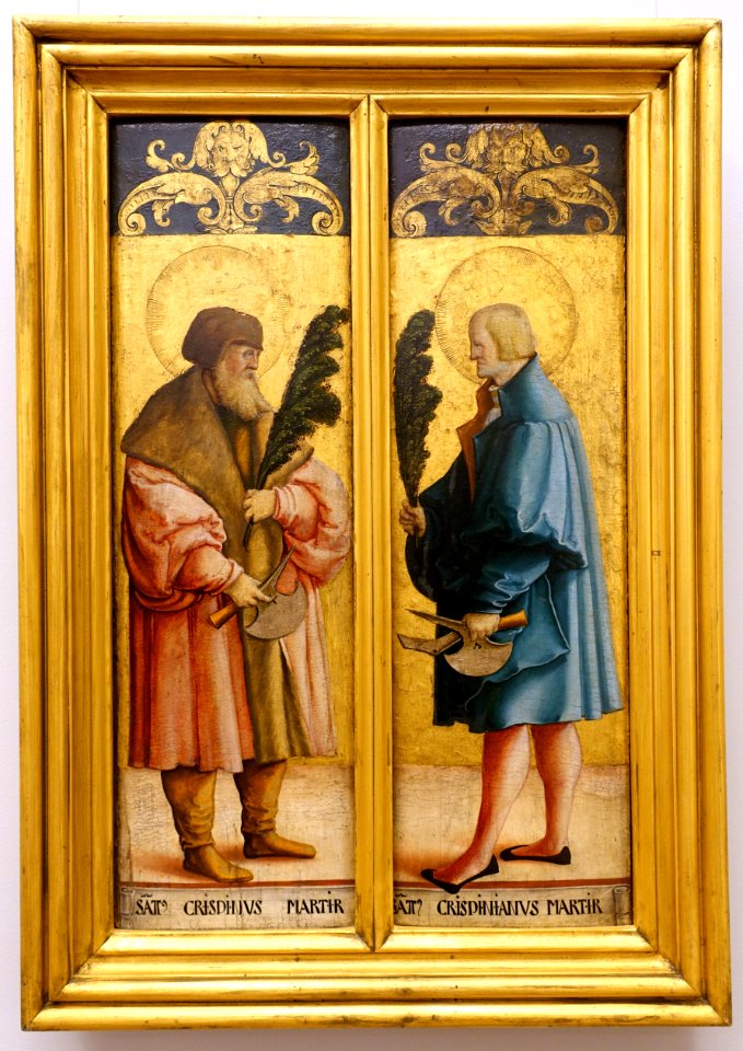 Altarpiece wings, St. Crispinus and St. Crispinianus, by the Meister von Messkirch, c. 1520-1530, spruce wood - Bode-Museum - DSC03289