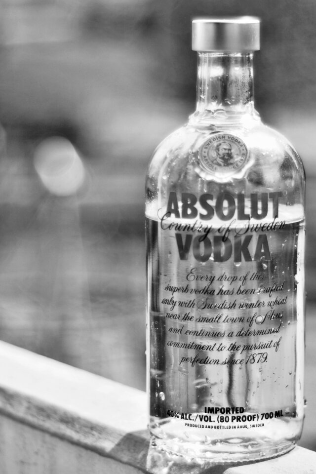 Glass black white