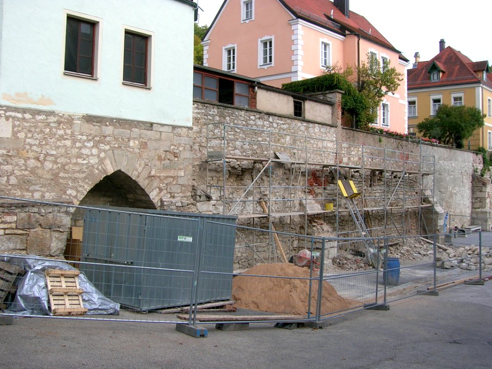 Am Graben 21 Eichstätt -Sicherung der Stadtmauer