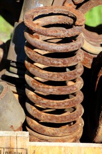 Rusted suspension metal spring