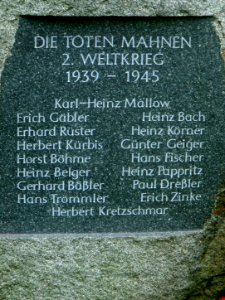 Altmobschatz-Gedenkstein Zweiter Weltkrieg-Namensliste photo