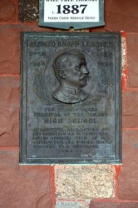 Alonzo Knapp Learned plaque - Gale Free Library - Holden, Massachusetts - DSC08375