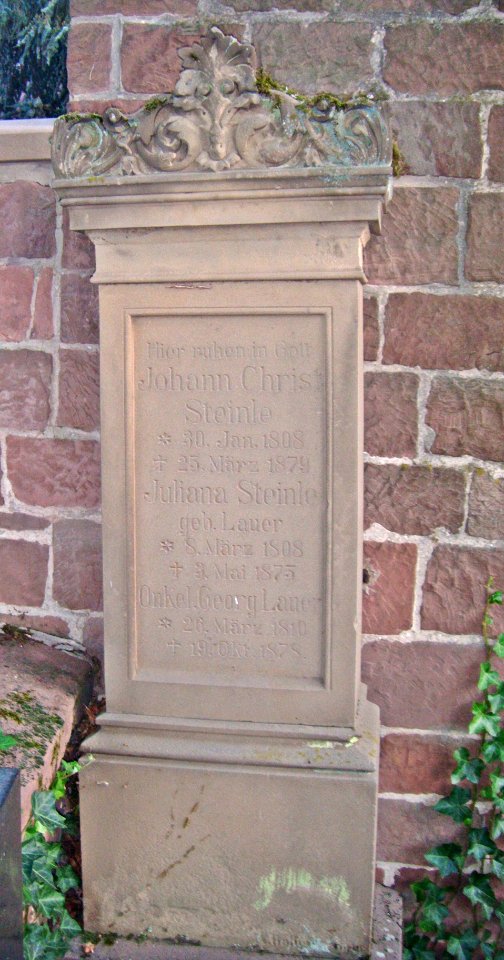 Aloys Boller, Grabmal Steinle, Grünstadt