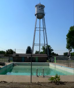 Alpena, SD, swimming pool and water tower from N 2
