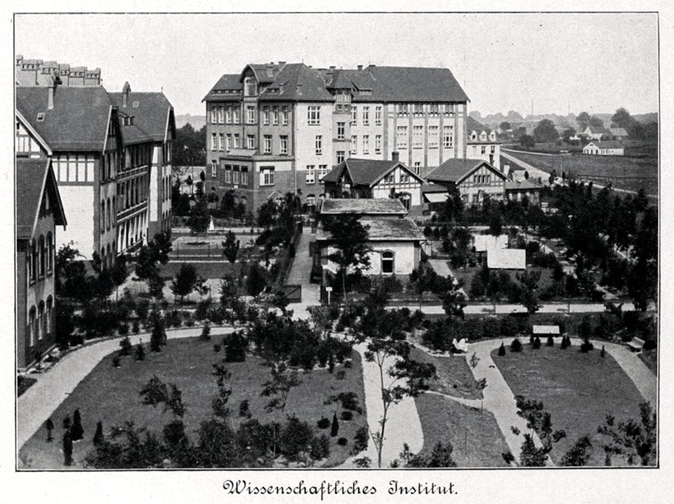 Allgemeine städtische Krankenanstalten, Wissenschaftliches Institut, Foto von 1908