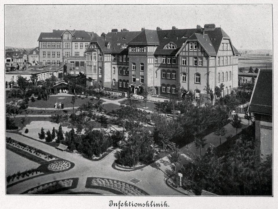 Allgemeine städtische Krankenanstalten, Infektionsklinik, Foto von 1908