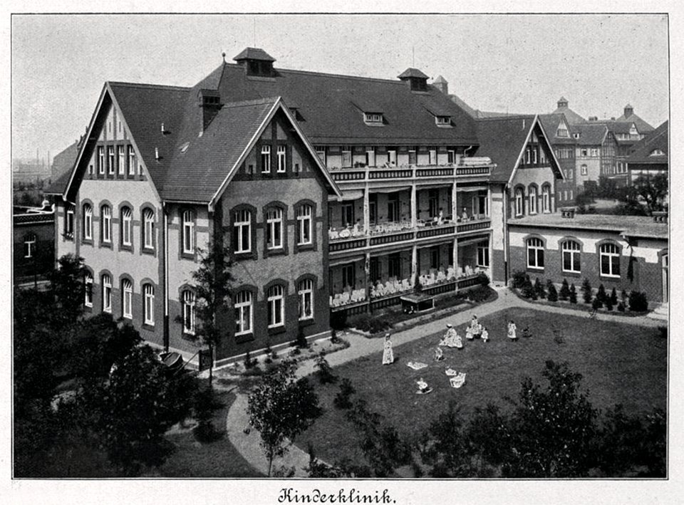 Allgemeine städtische Krankenanstalten, Kinderklinik, Foto von 1908