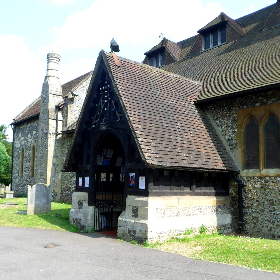 All Saints Church, High Street, Banstead (NHLE Code 1029028) (July 2013) (Entrance Porch)