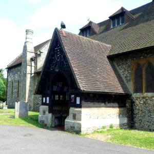 All Saints Church, High Street, Banstead (NHLE Code 1029028) (July 2013) (Entrance Porch)