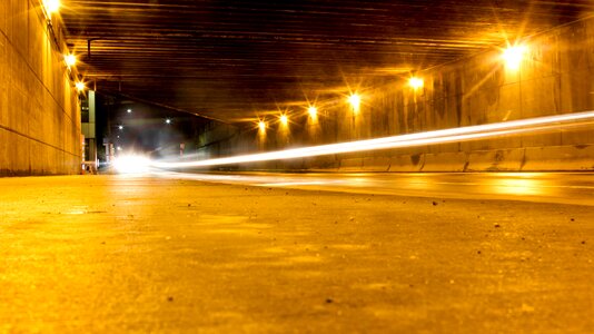 Long exposure night shutter photo