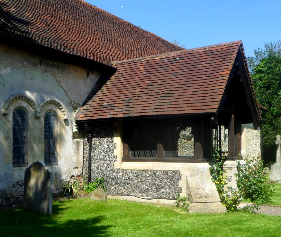 All Saints Church, Manor House Lane, Little Bookham (May 2014) (Porch)