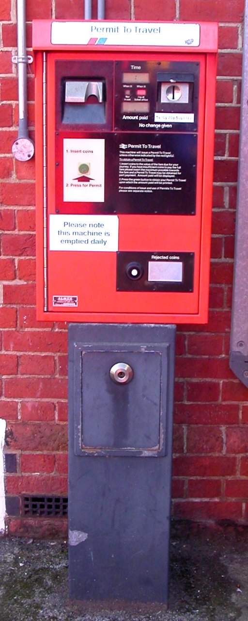 Almex AS-88 PERTIS (Permit to Travel) Machine at Wareham Station (2006)