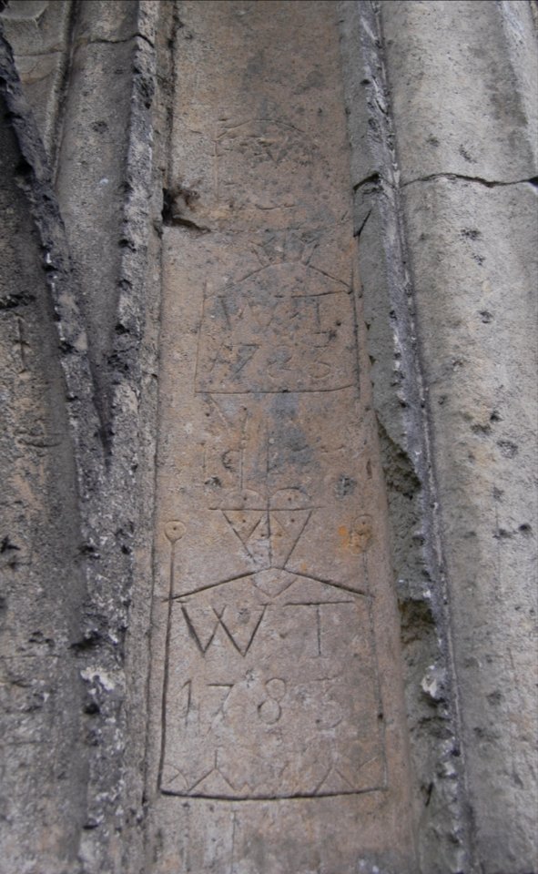 All Saints Church, Main Road, Hursley (NHLE Code 1095797) (May 2021) (Inscriptions on Doorway)