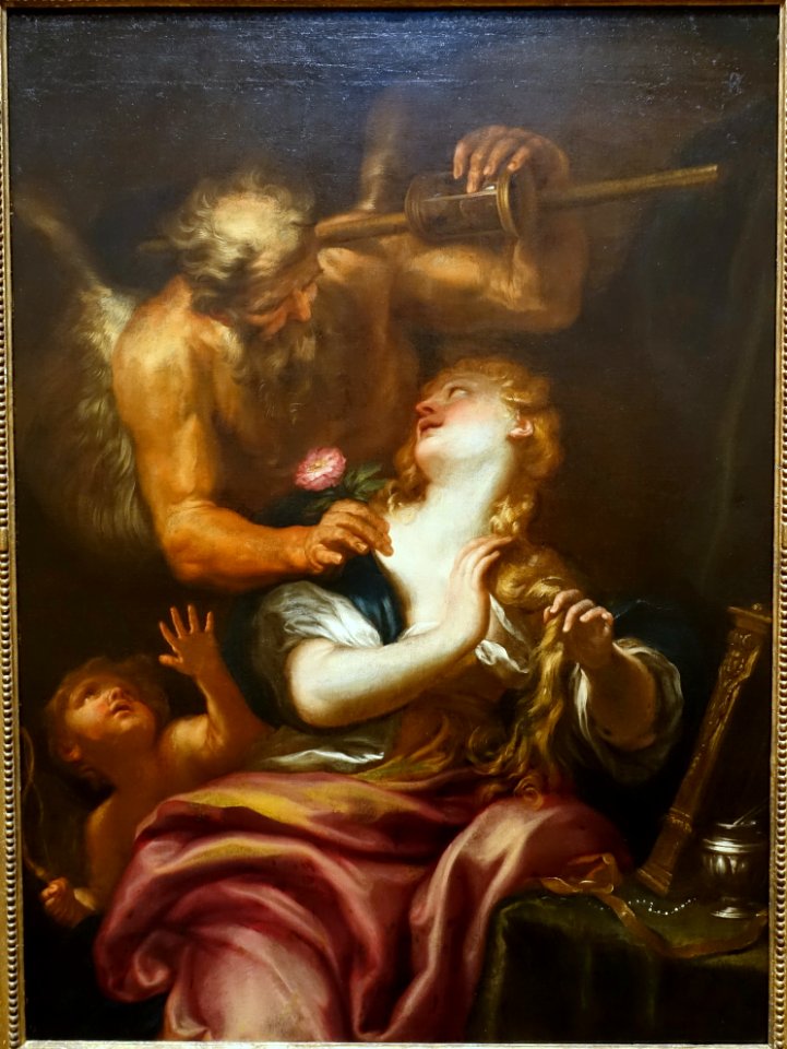 Allegory of Youth, by Domenico Piola, Genoa, c. 1680, oil on canvas - Blanton Museum of Art - Austin, Texas - DSC07985