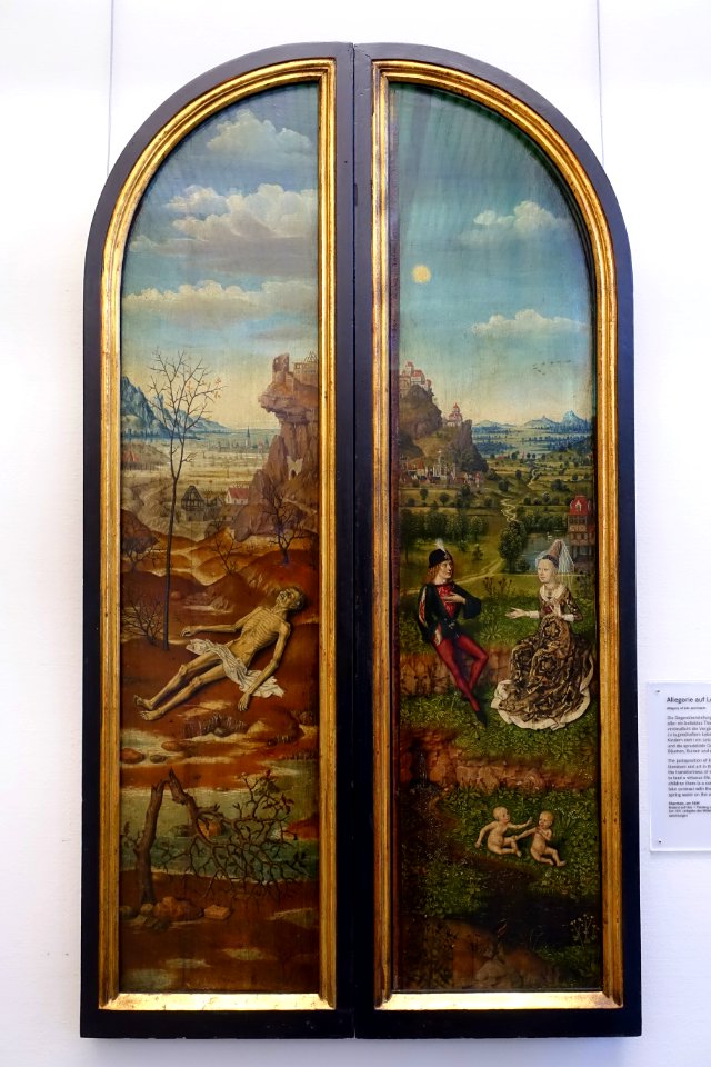 Allegory of Life and Death, Upper Rhine, c. 1480, painting on wood - Germanisches Nationalmuseum - Nuremberg, Germany - DSC02925