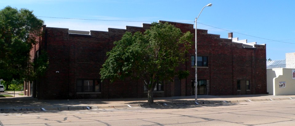 Alma, Nebraska auditorium from NE 3