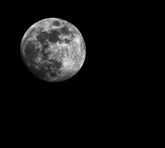 Moon black and white mystical photo