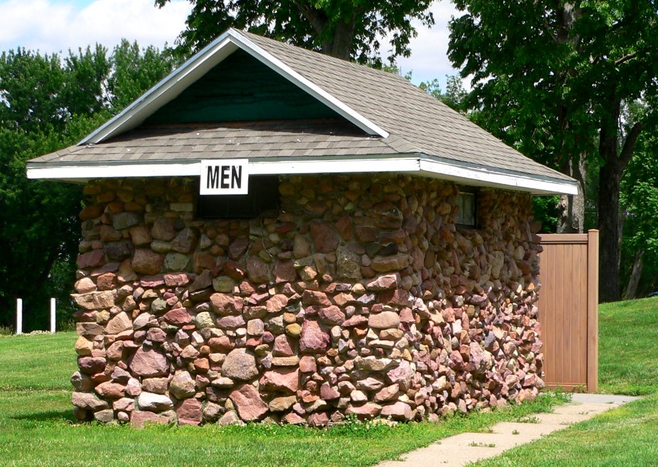 Auburn, NE Legion Park men's restroom 1