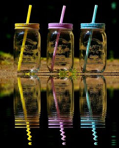 Water color straw