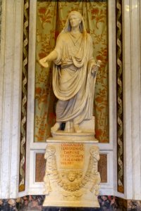 Augustus, Roman, base of Flavia Augusta Daphne, marble - Galleria Borghese - Rome, Italy - DSC04932