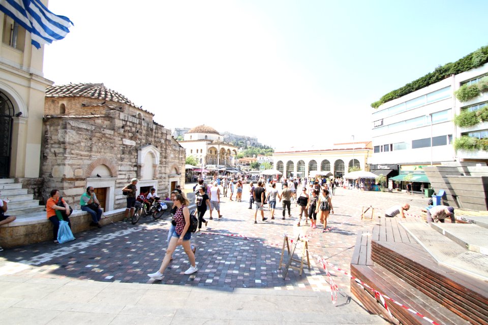 August 2017 monastiraki square athens