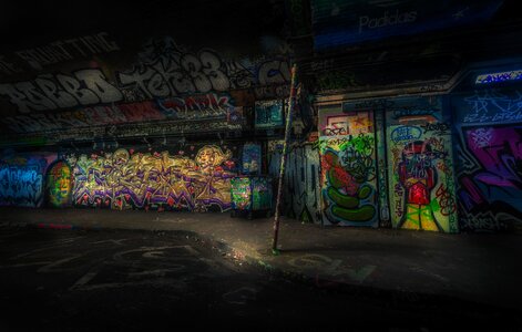 Night urban vandalism photo