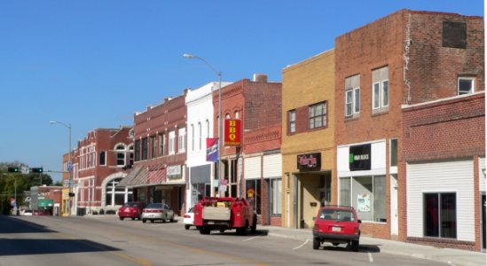 Auburn, Nebraska Central Ave E. of J facing NW