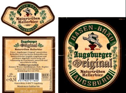 Augsburger Hasen-Bräu - Naturtrübes Kellerbier