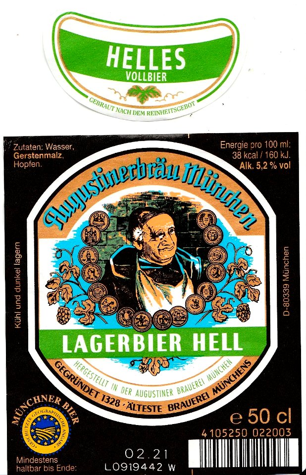 Augustiner Brauerei - Lagerbier Hell 2020
