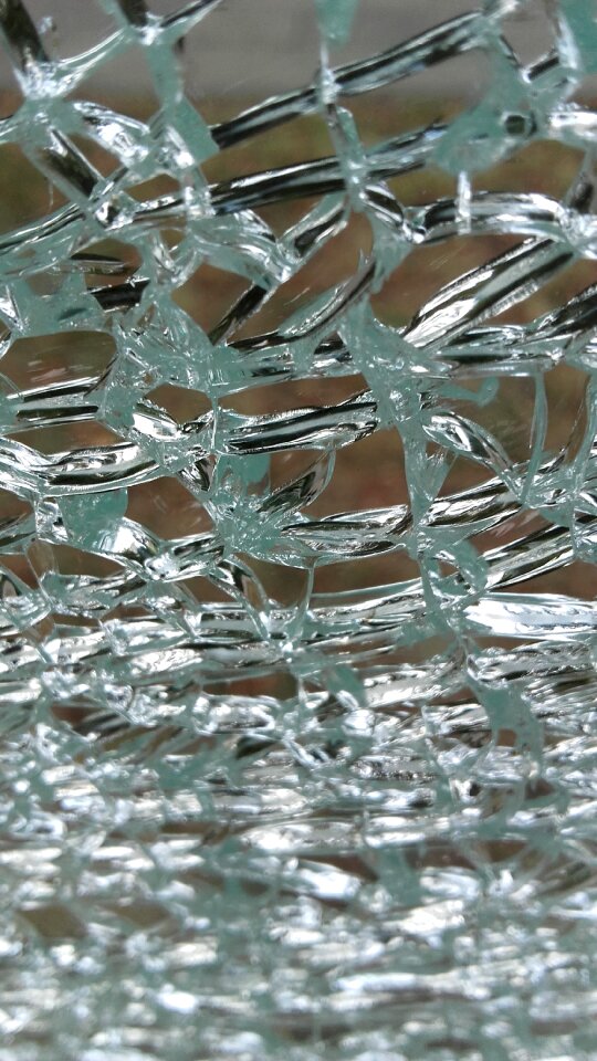 Cracked crack glass panes